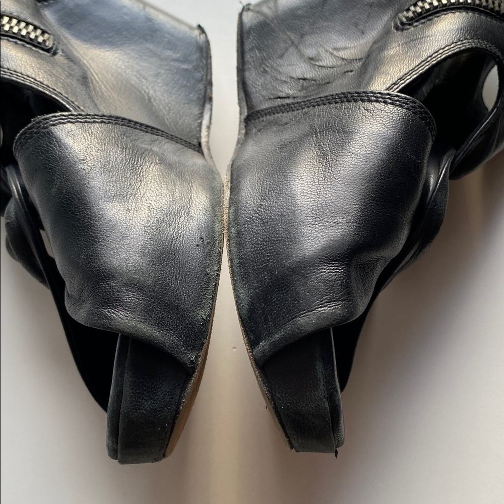 Rick Owens twist wedge shoes with chunky zipper - Picture 3 of 7